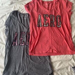 Two Sparkly Aeropostale Shirts